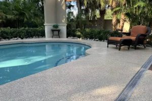 Seamless concrete pool deck coatings installers